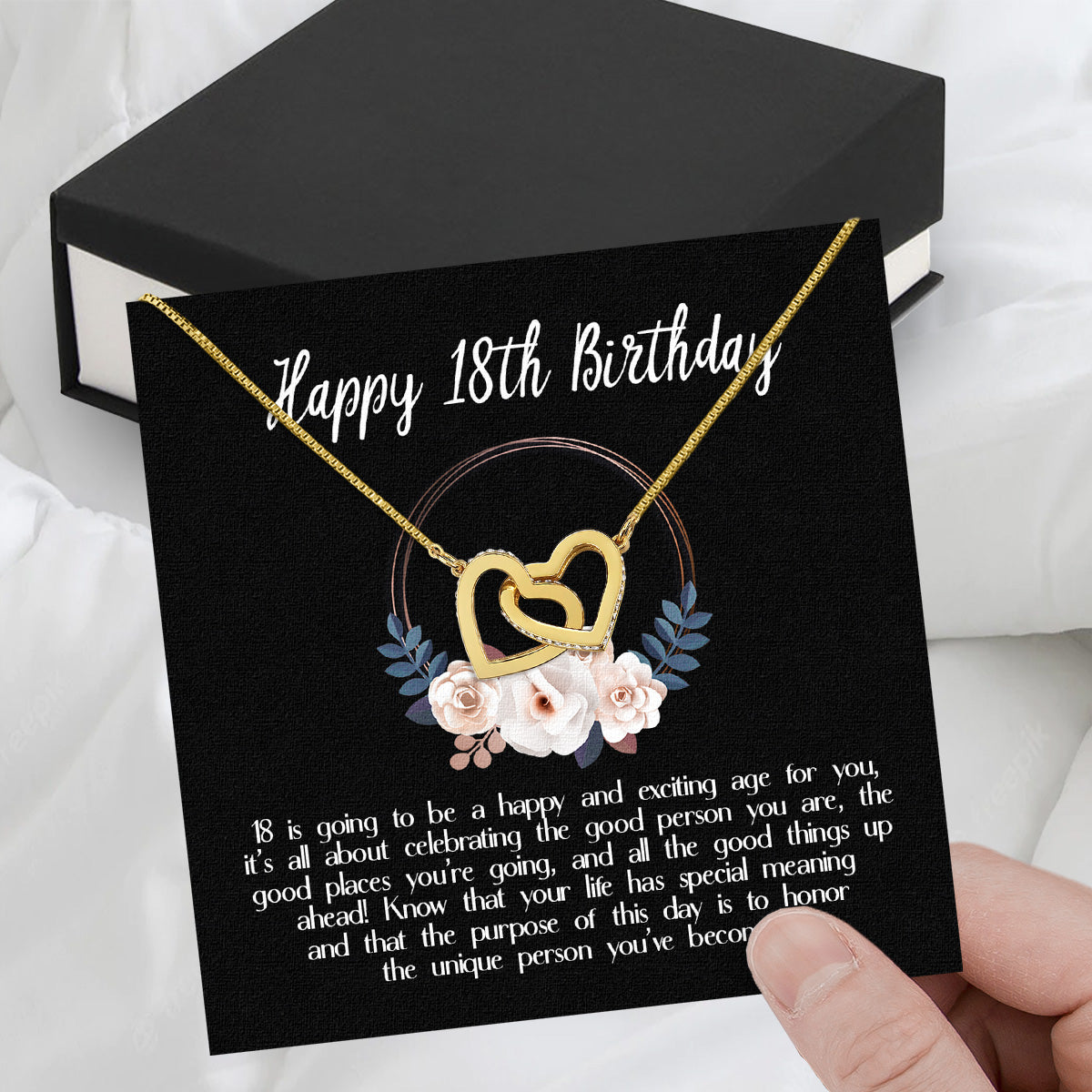 Necklace Gift For Happy 18 Birthday