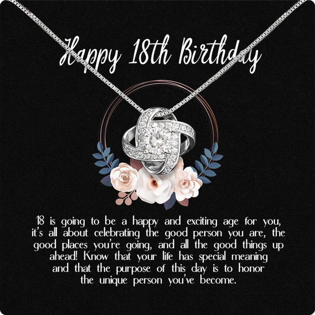 Necklace Gift For Happy 18 Birthday