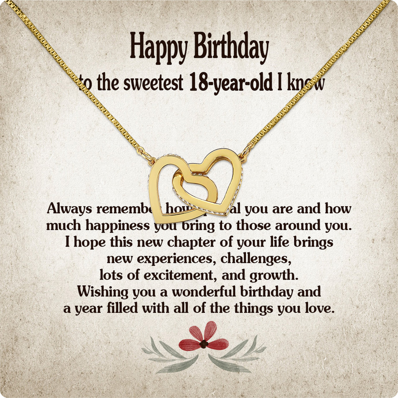 Necklace Gift For Happy 18 Birthday