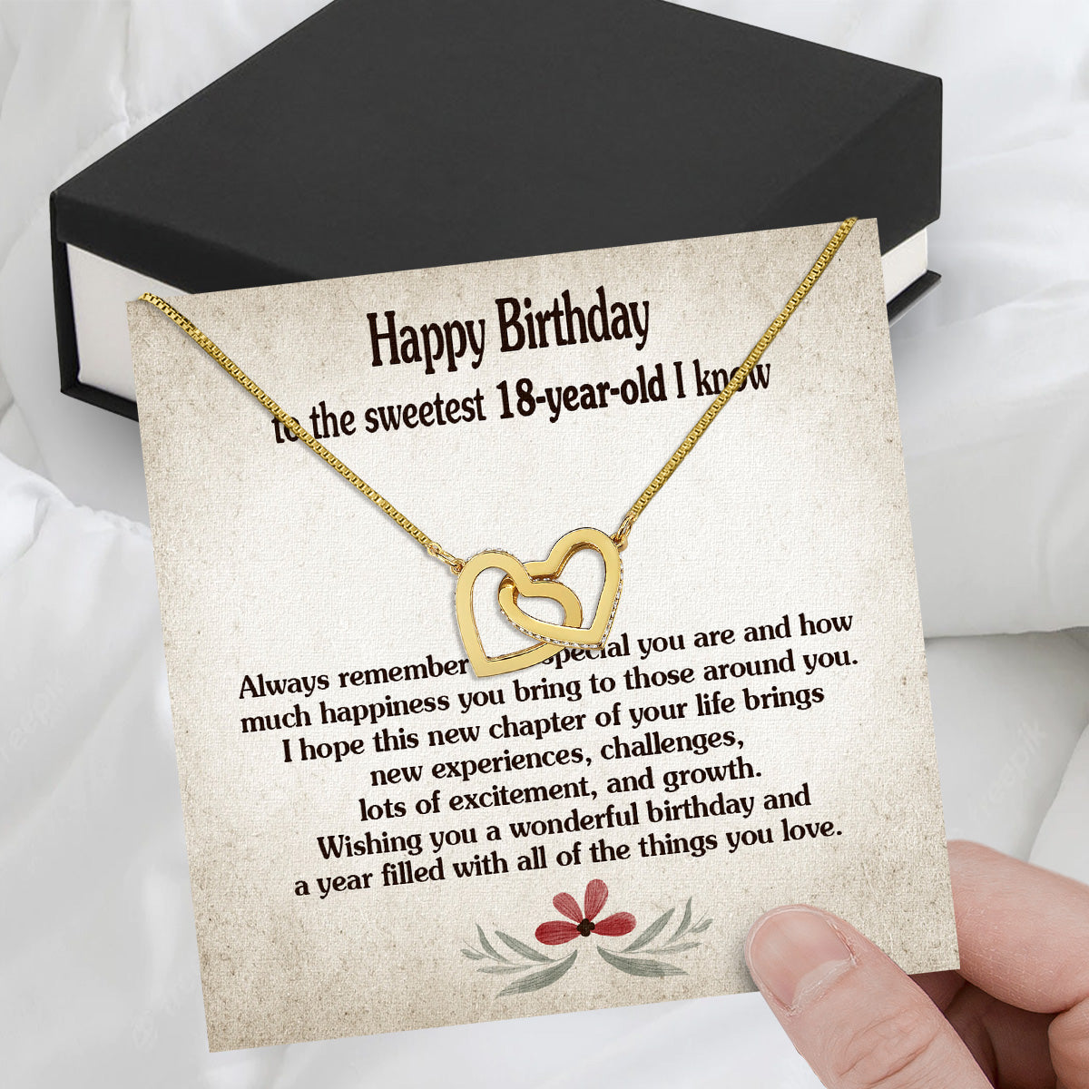 Necklace Gift For Happy 18 Birthday