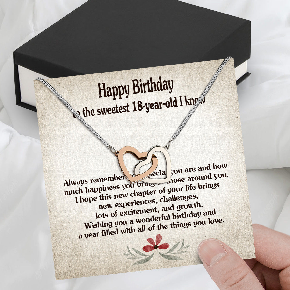 Necklace Gift For Happy 18 Birthday