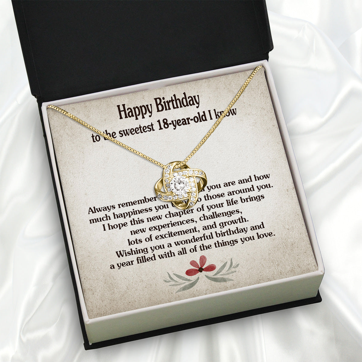 Necklace Gift For Happy 18 Birthday