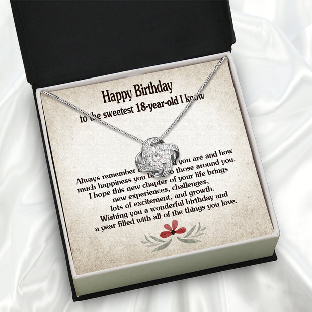 Necklace Gift For Happy 18 Birthday