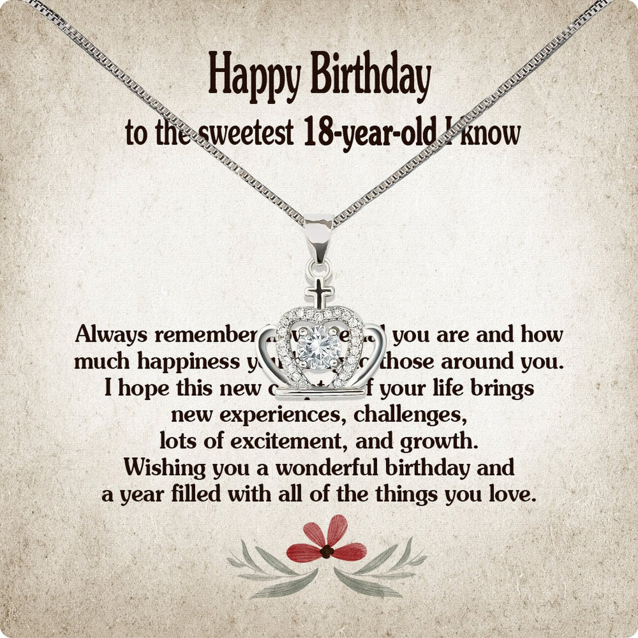 Necklace Gift For Happy 18 Birthday