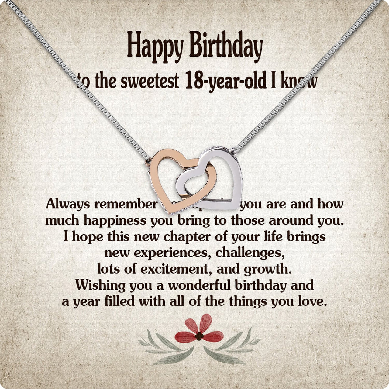 Necklace Gift For Happy 18 Birthday