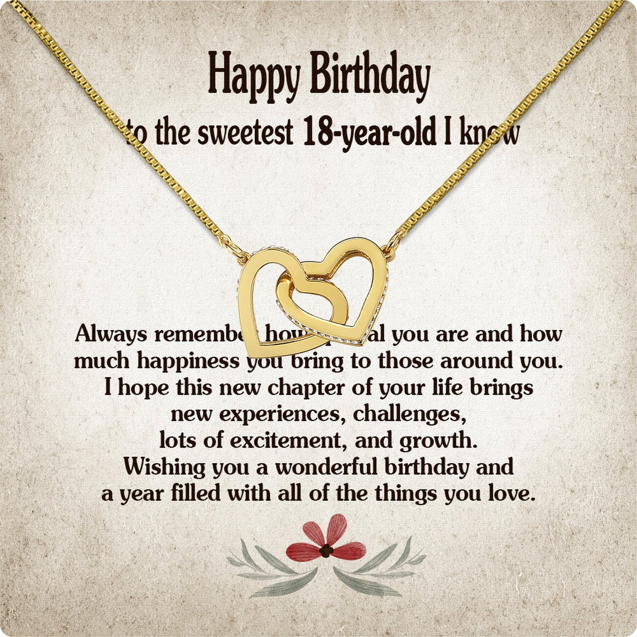 Necklace Gift For Happy 18 Birthday