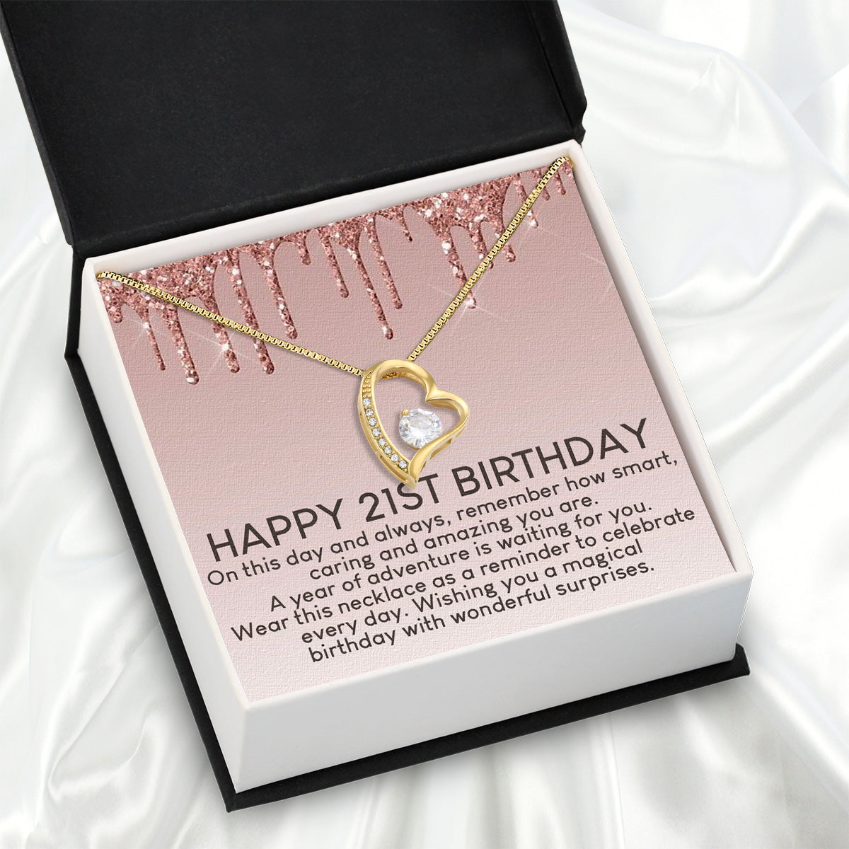 Necklace Gift For Happy 21 Birthday