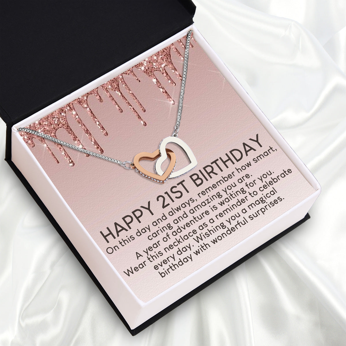 Necklace Gift For Happy 21 Birthday