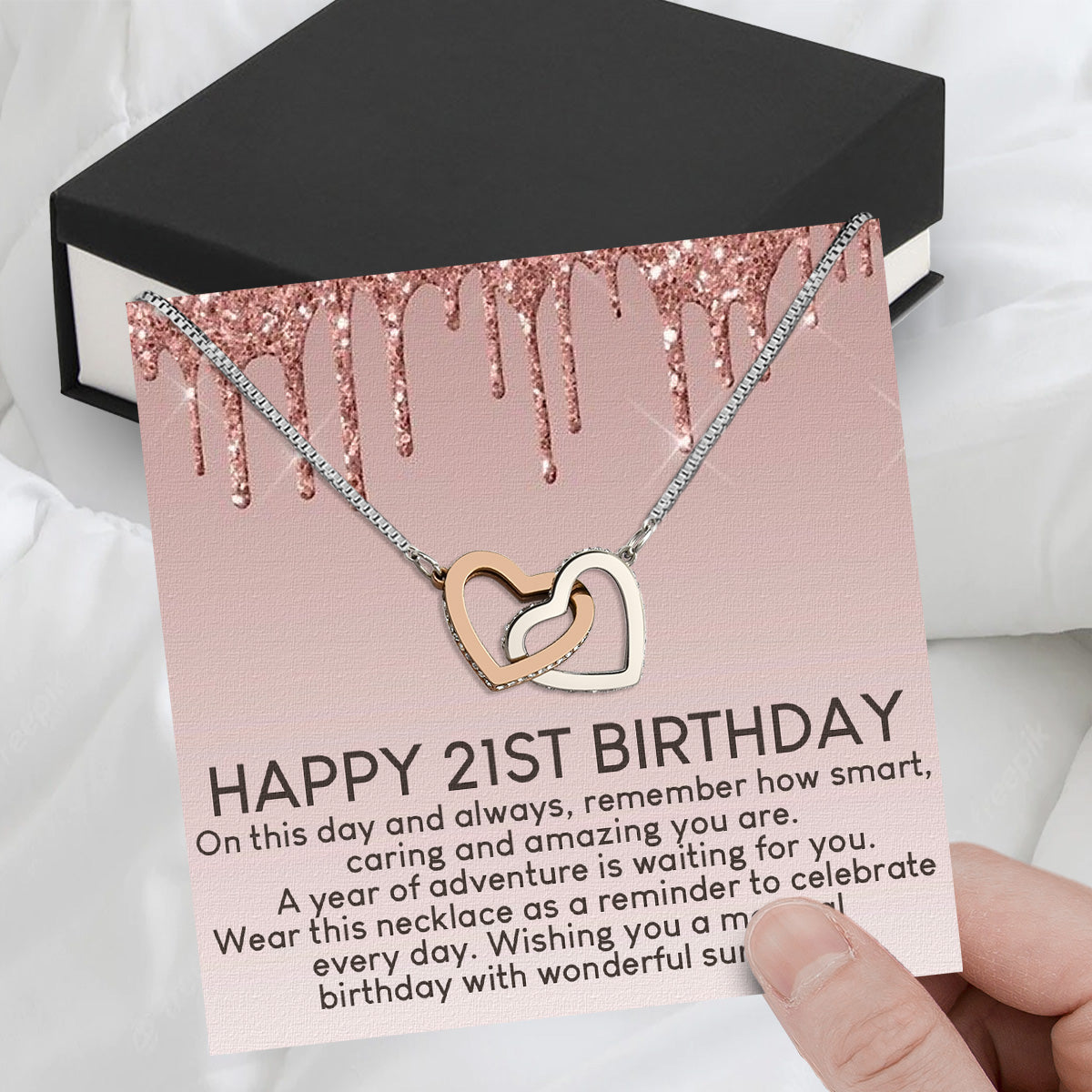 Necklace Gift For Happy 21 Birthday