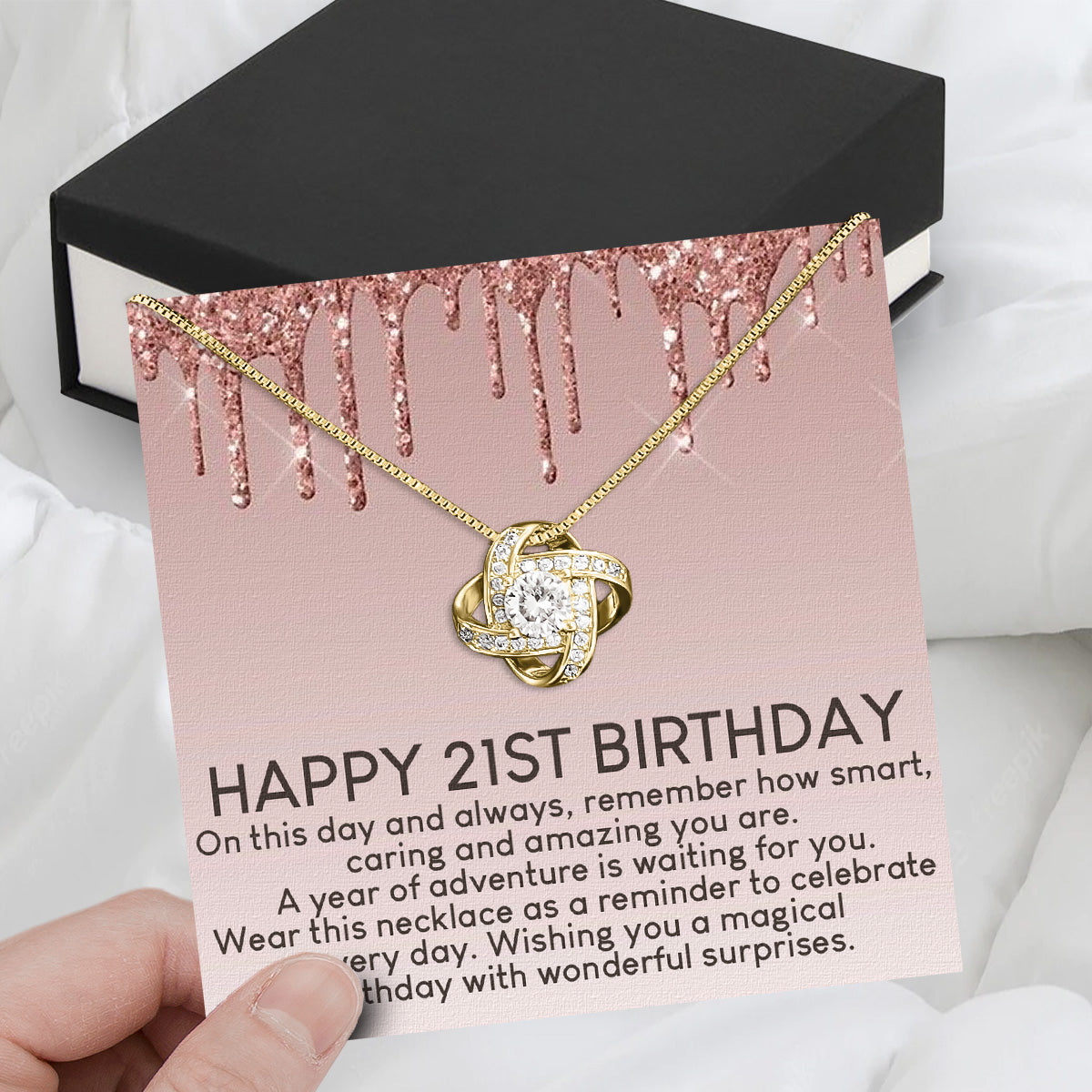 Necklace Gift For Happy 21 Birthday