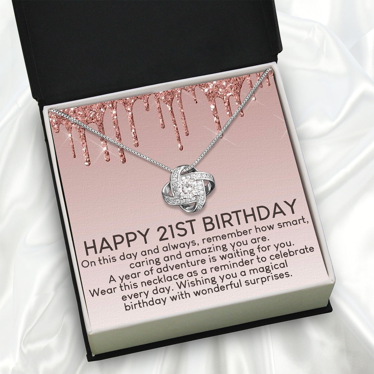 Necklace Gift For Happy 21 Birthday