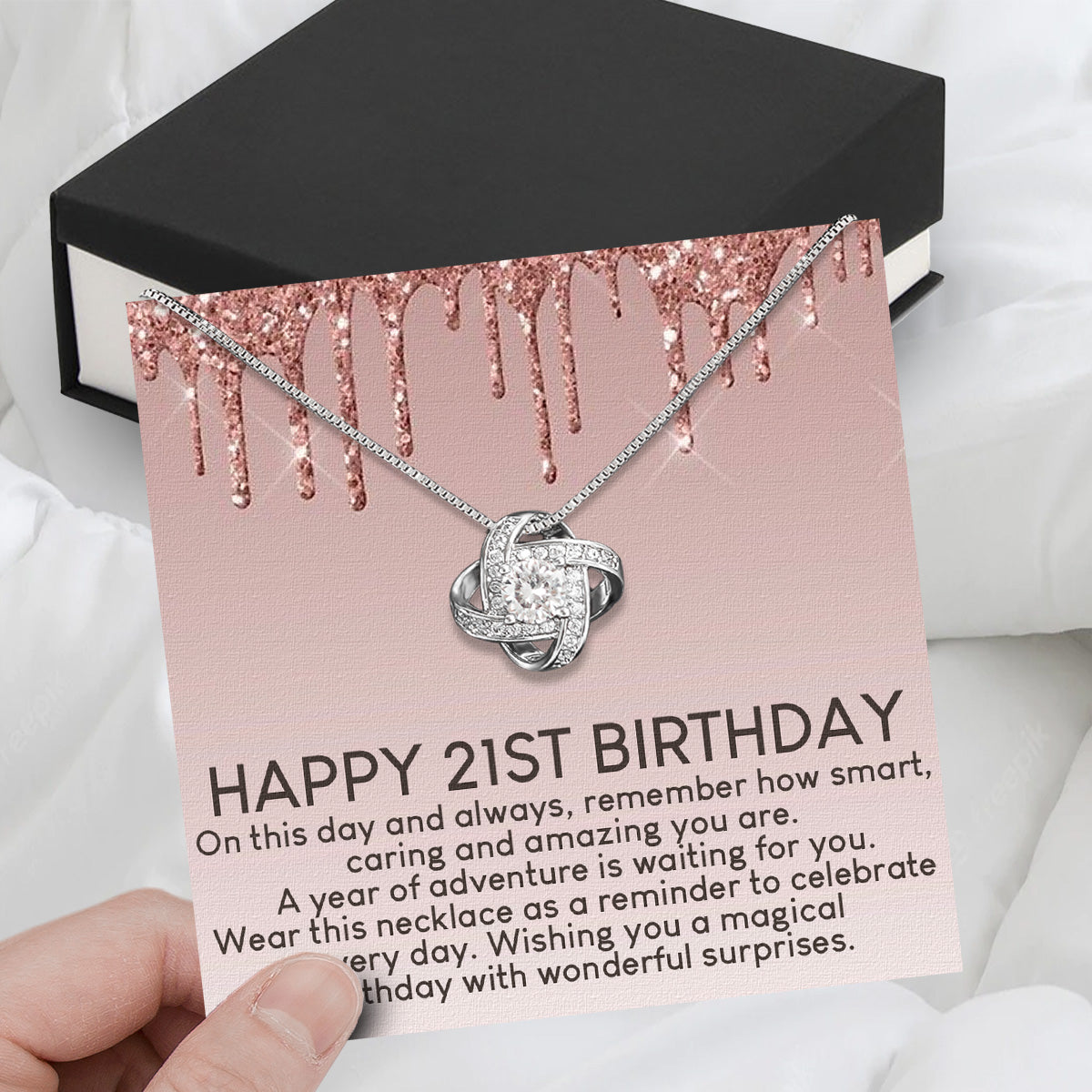 Necklace Gift For Happy 21 Birthday