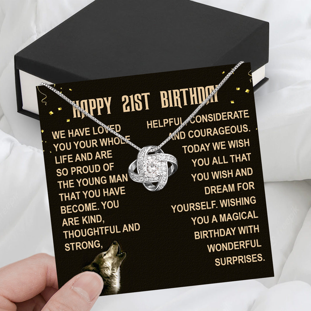 Necklace Gift For Happy 21 Birthday