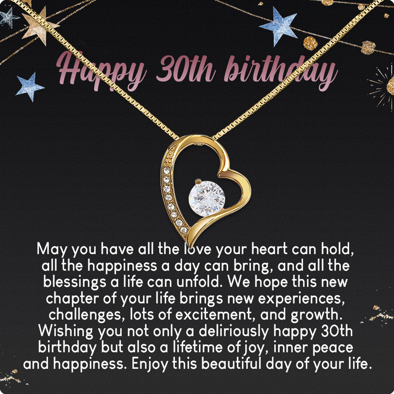 Necklace Gift For Happy 30 Birthday