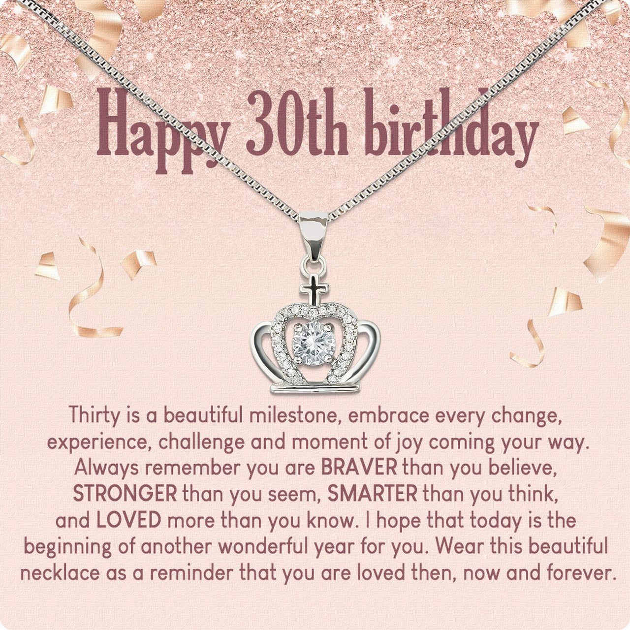 Necklace Gift For Happy 30 Birthday