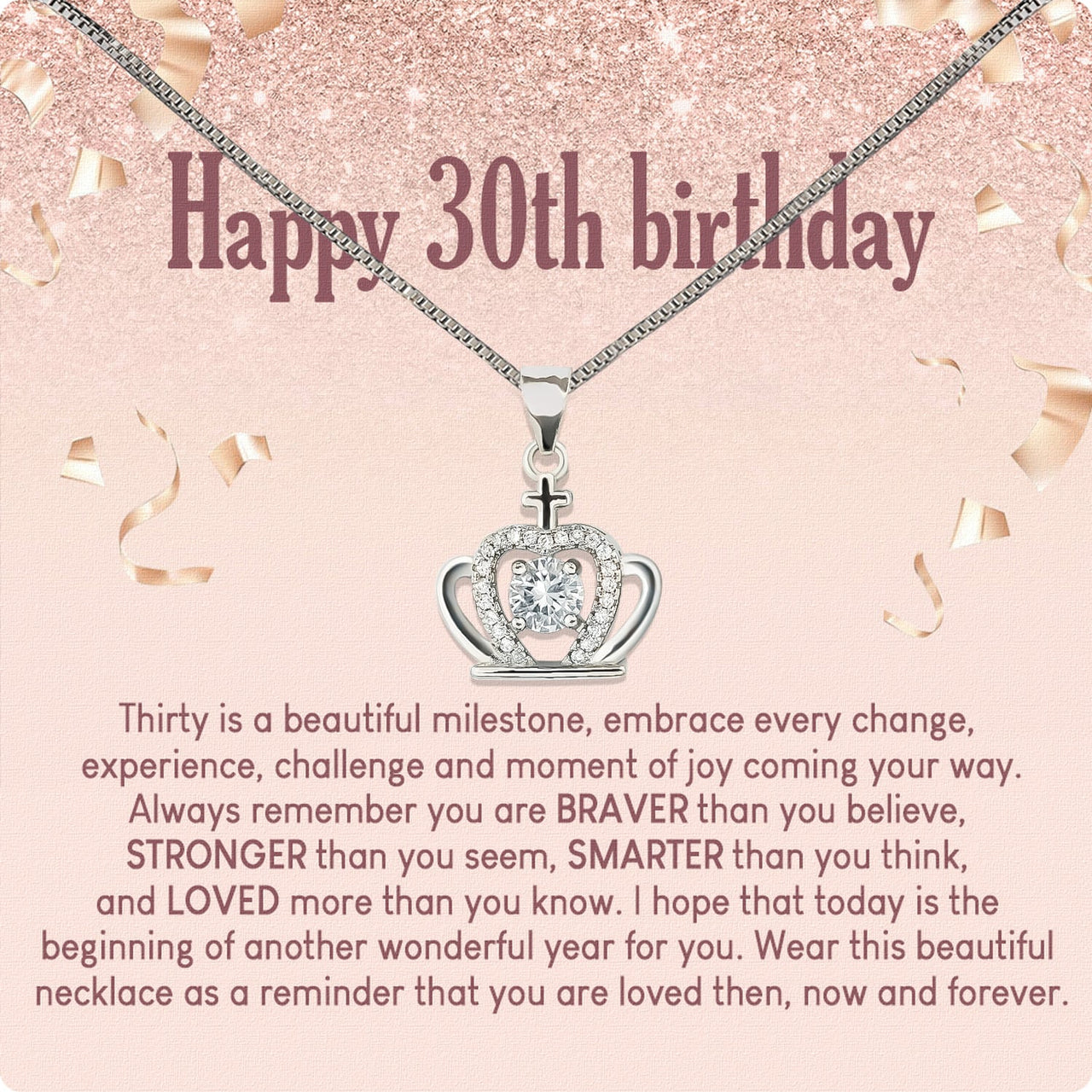 Necklace Gift For Happy 30 Birthday