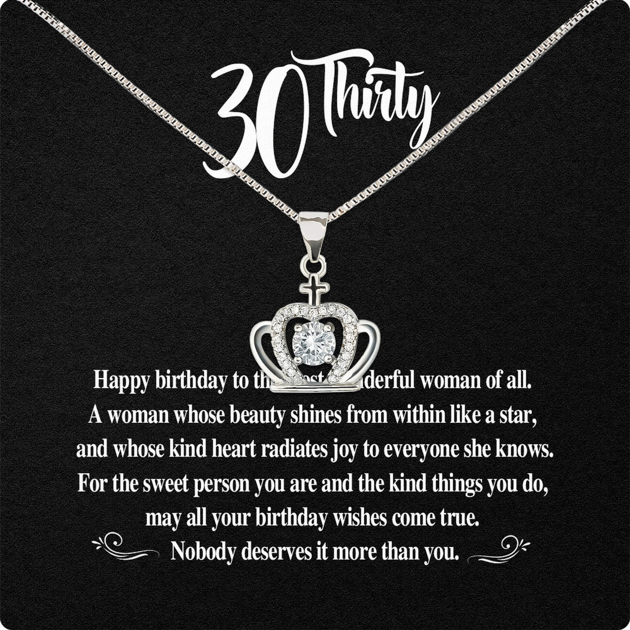 Necklace Gift For Happy 30 Birthday