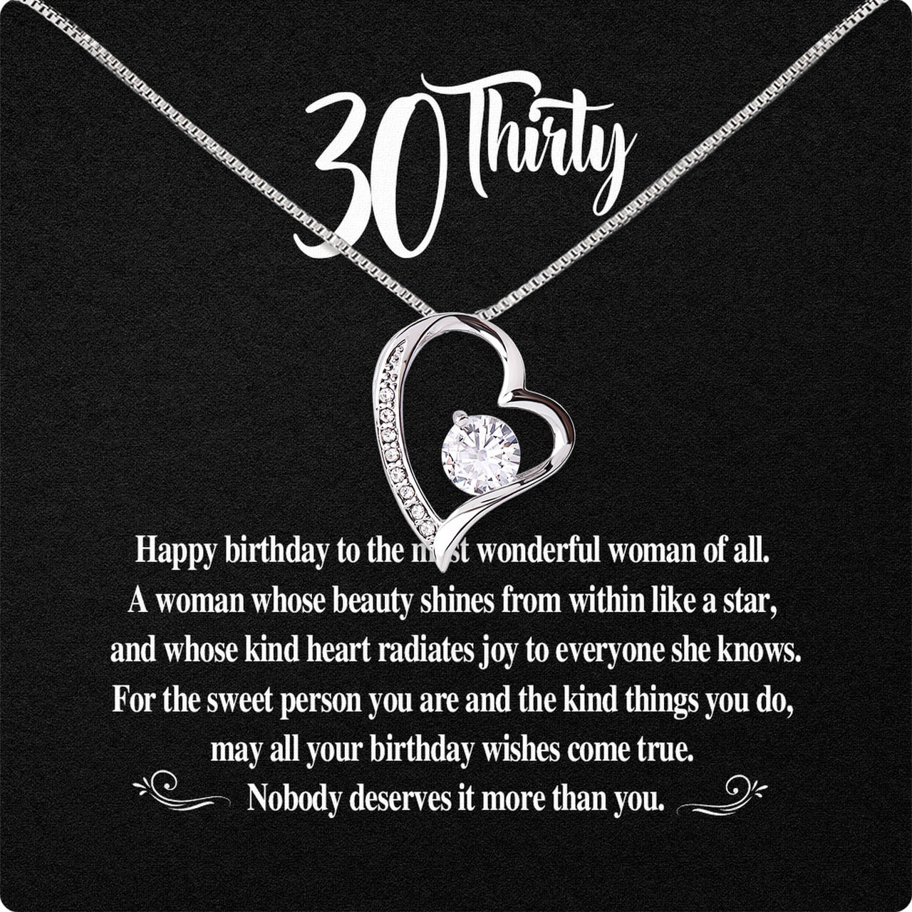 Necklace Gift For Happy 30 Birthday