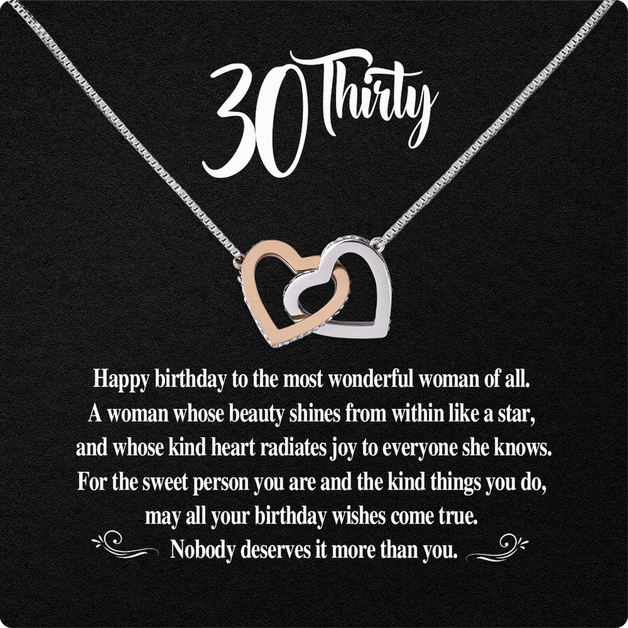 Necklace Gift For Happy 30 Birthday