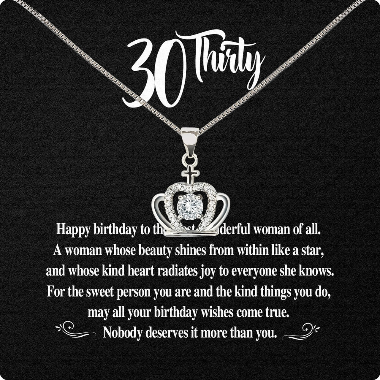 Necklace Gift For Happy 30 Birthday