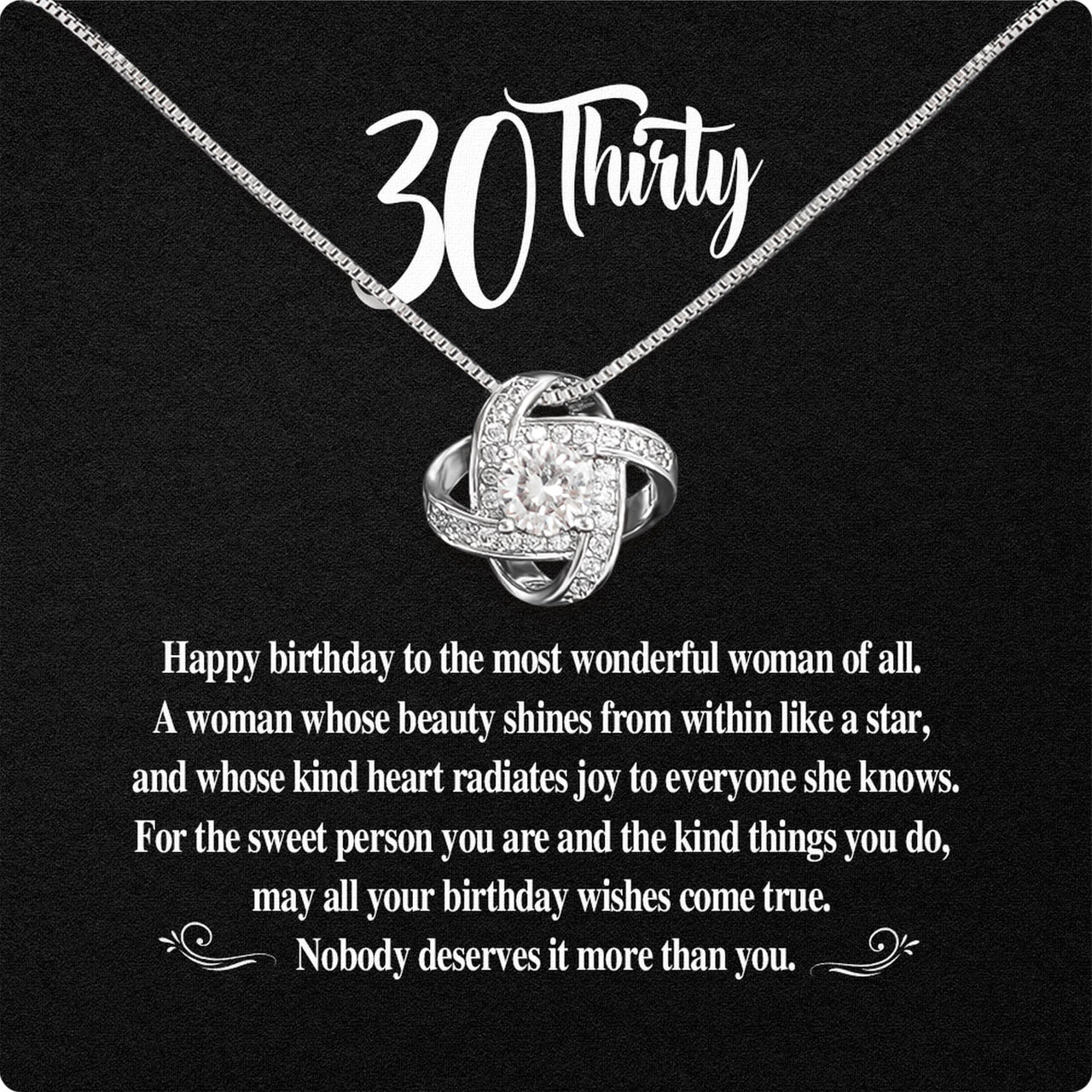 Necklace Gift For Happy 30 Birthday