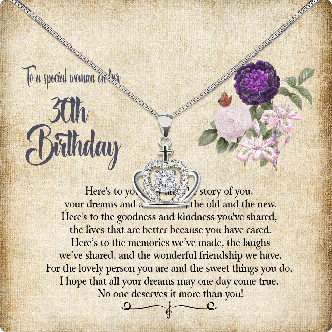 Necklace Gift For Happy 30 Birthday