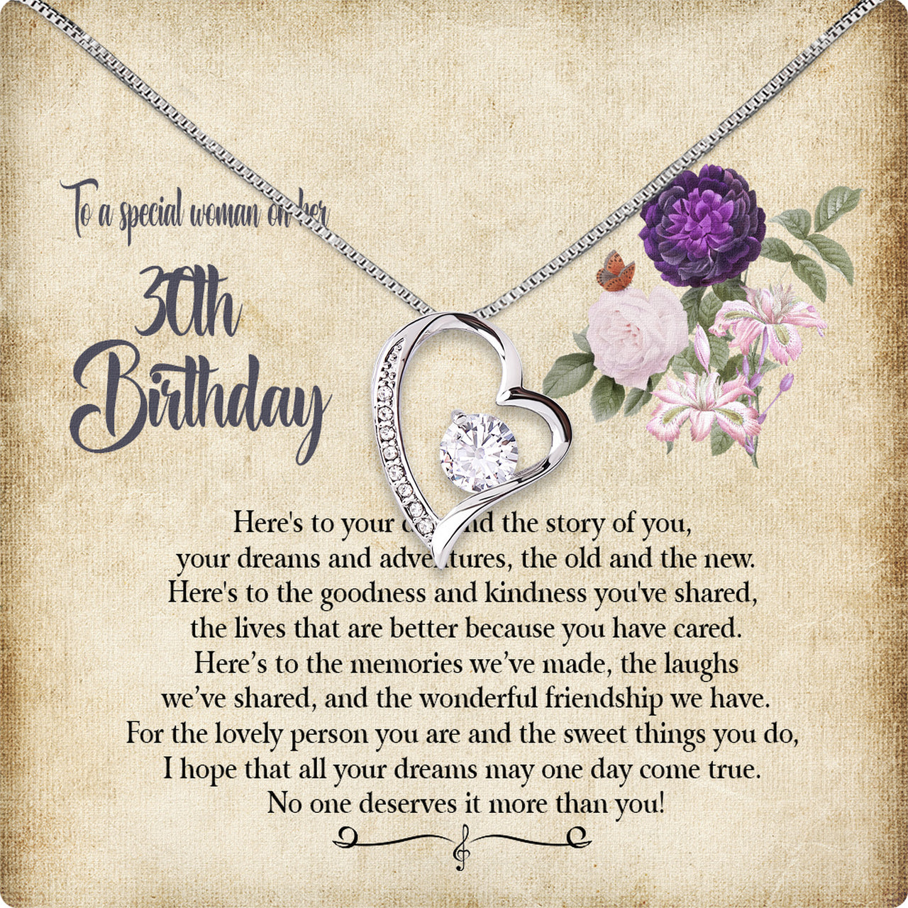 Necklace Gift For Happy 30 Birthday