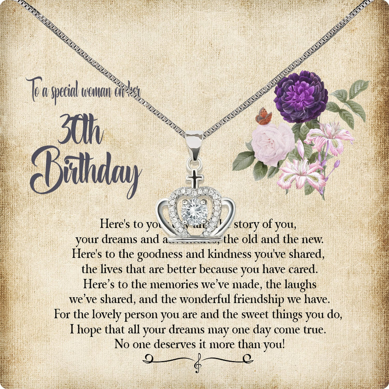 Necklace Gift For Happy 30 Birthday