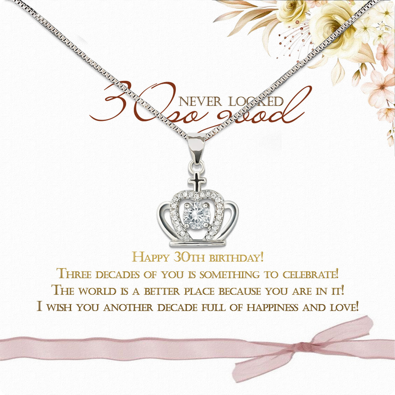 Necklace Gift For Happy 30 Birthday