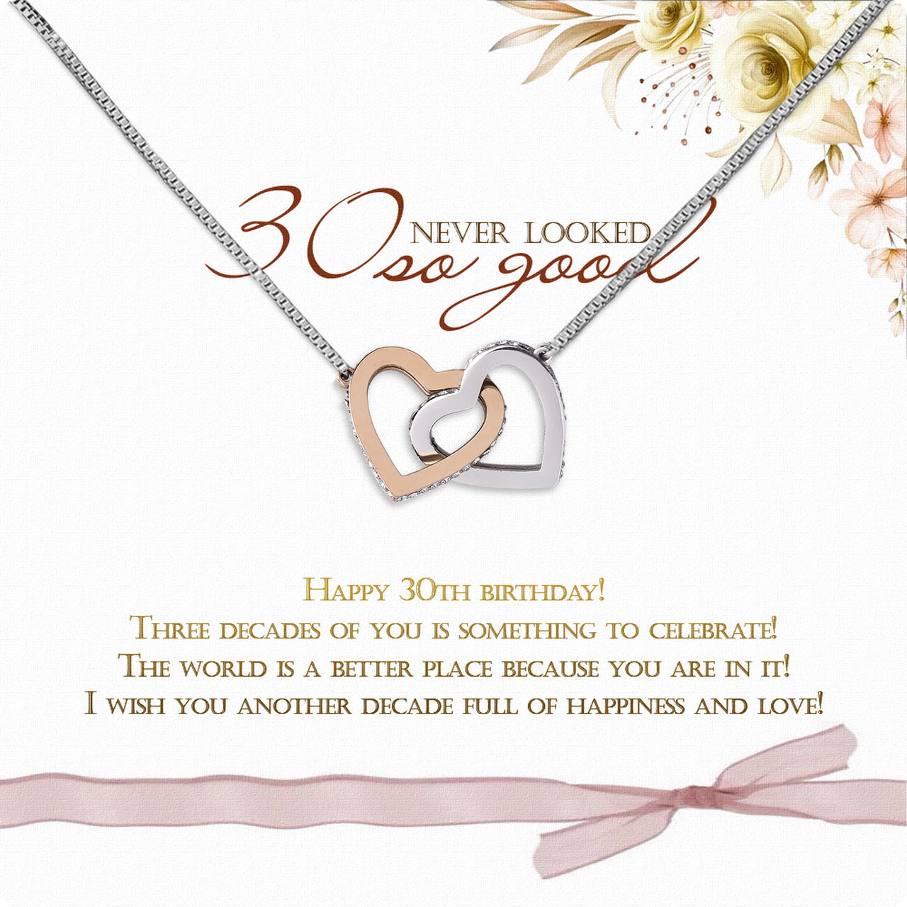 Necklace Gift For Happy 30 Birthday