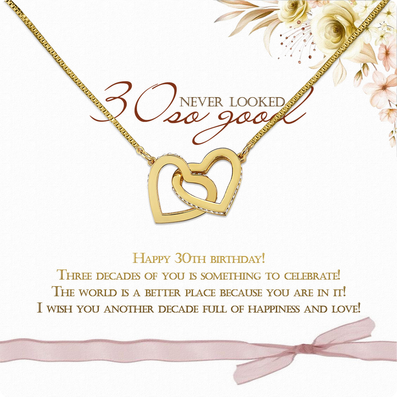 Necklace Gift For Happy 30 Birthday