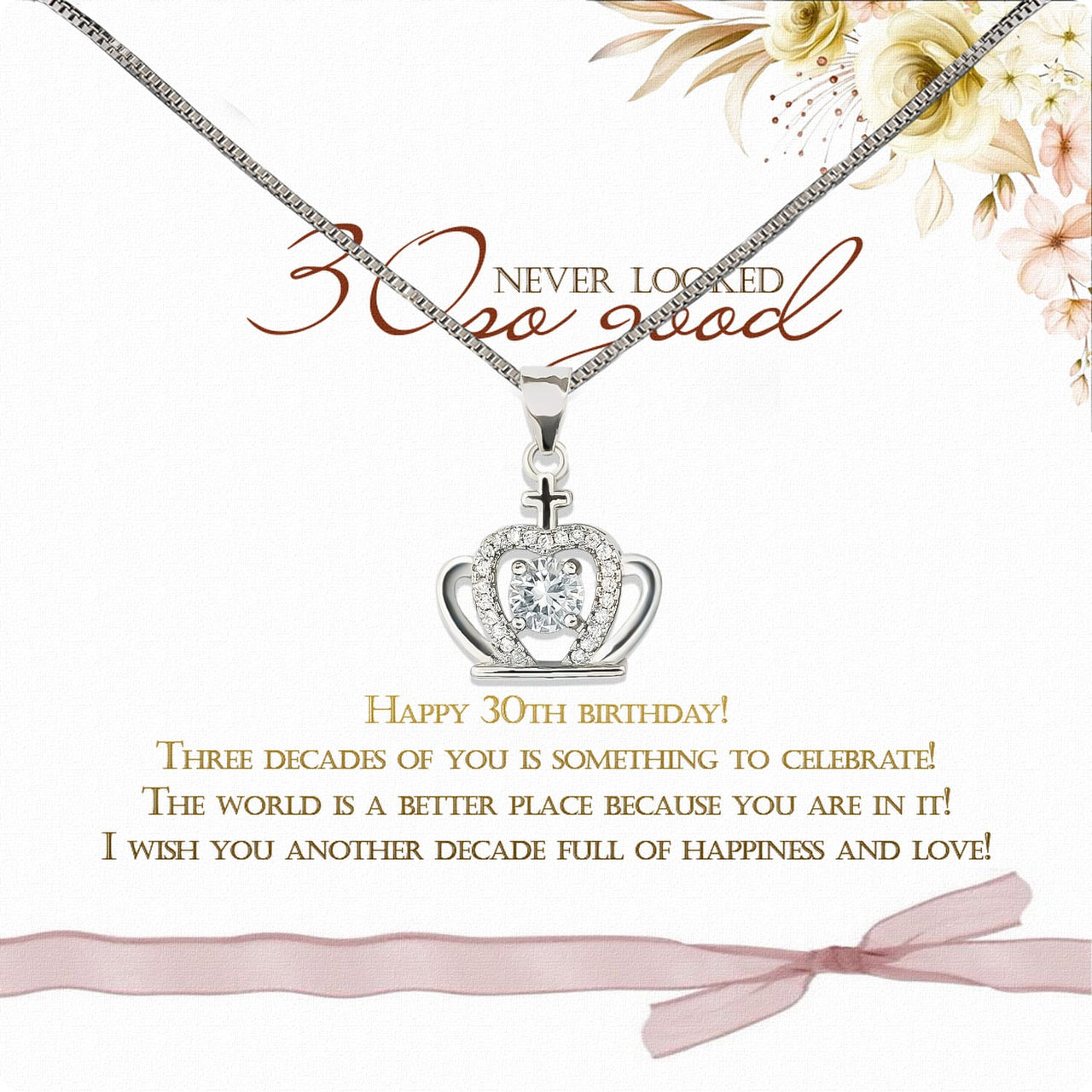 Necklace Gift For Happy 30 Birthday