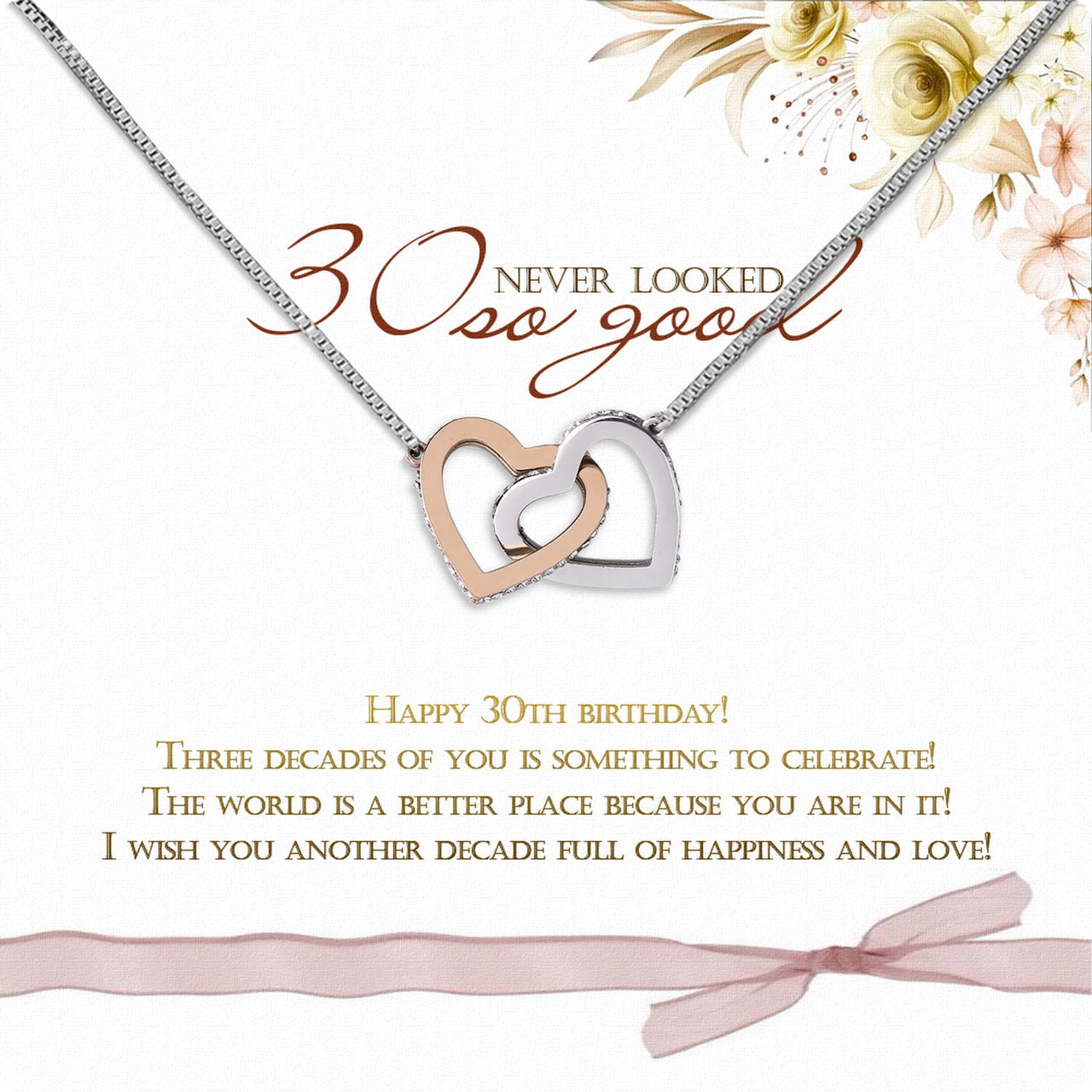 Necklace Gift For Happy 30 Birthday