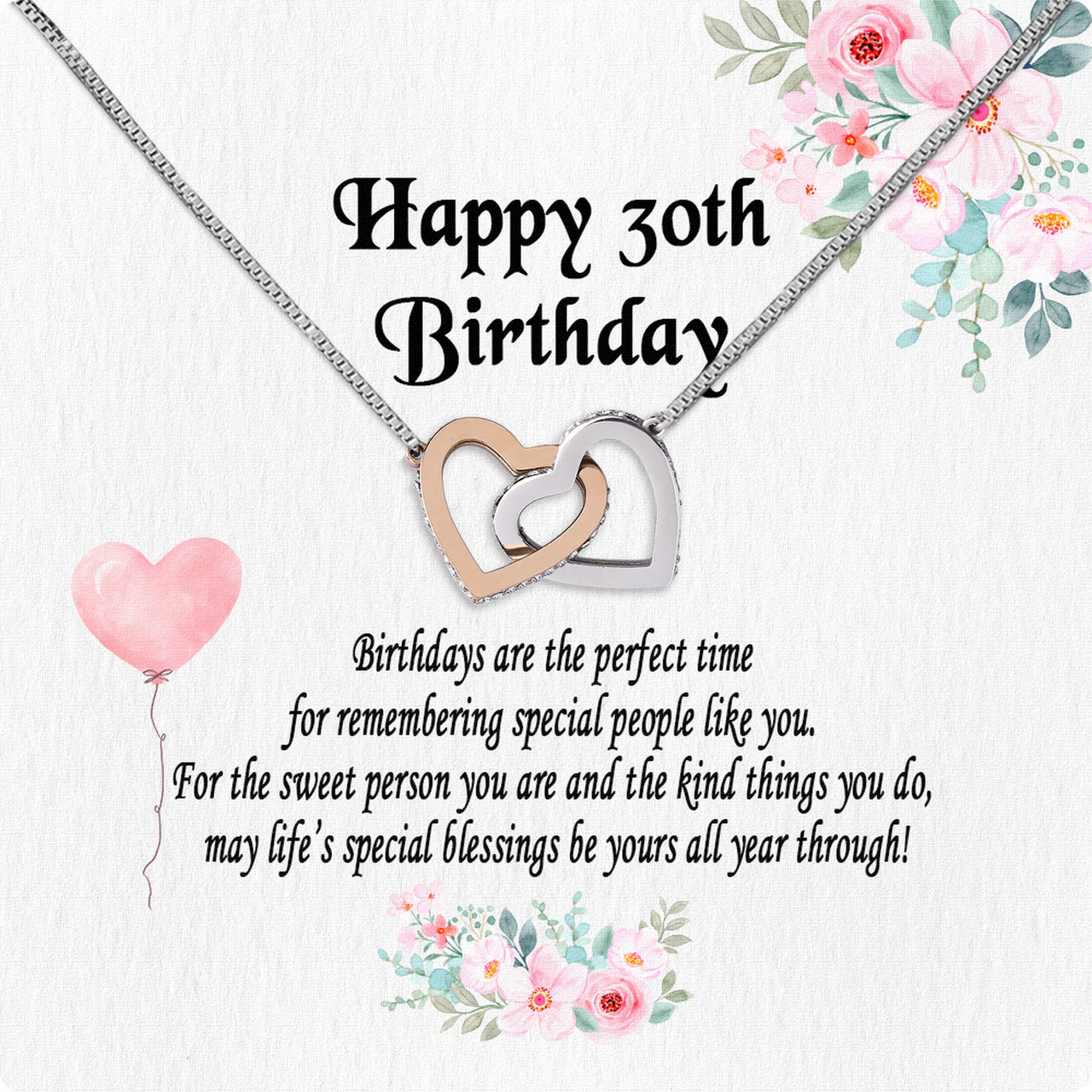 Necklace Gift For Happy 30 Birthday