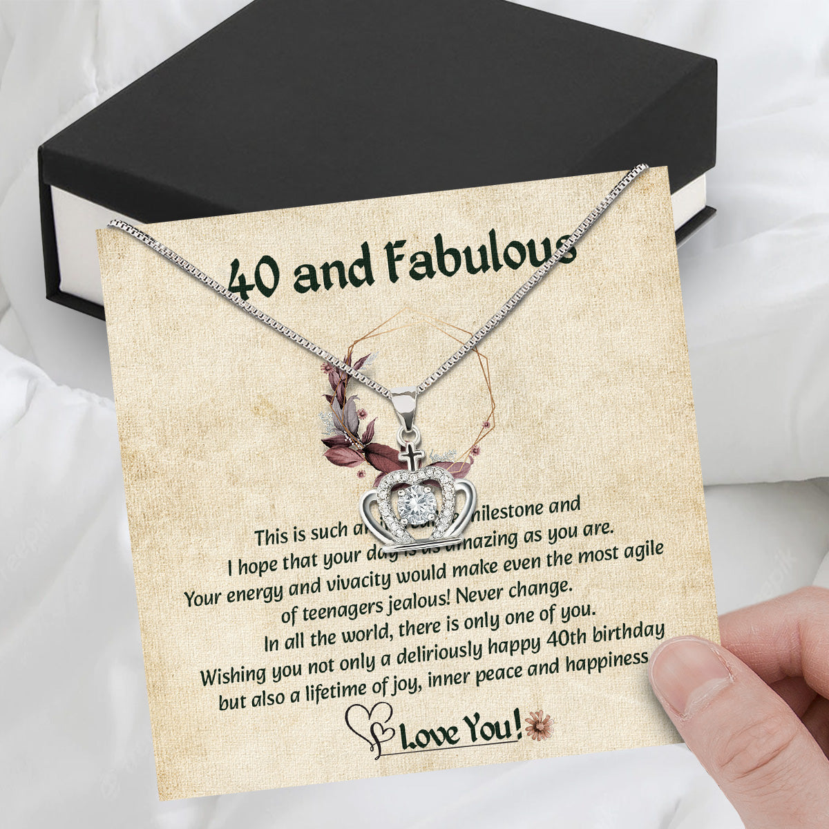 Necklace Gift For Happy 40 Birthday