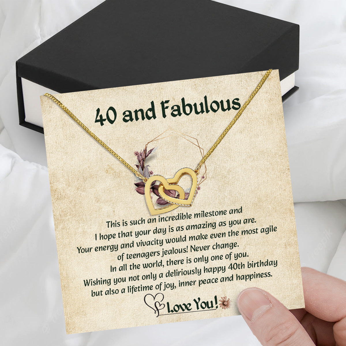 Necklace Gift For Happy 40 Birthday