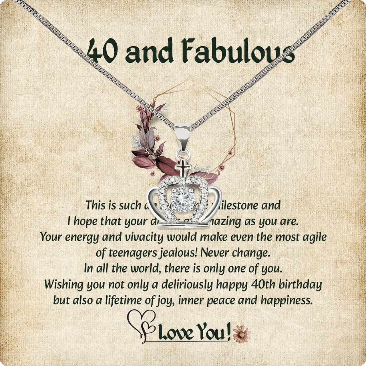 Necklace Gift For Happy 40 Birthday