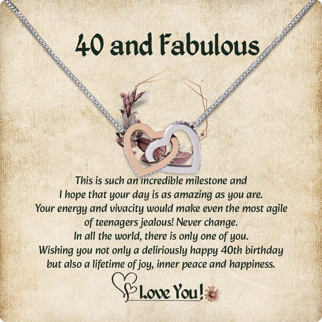 Necklace Gift For Happy 40 Birthday