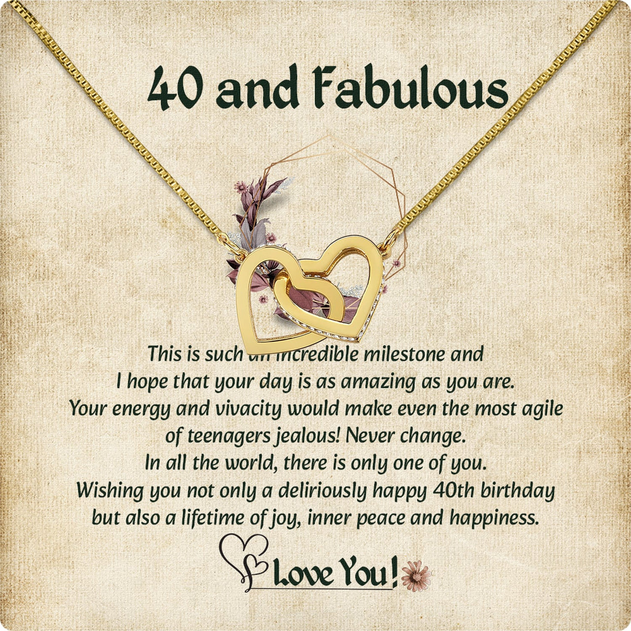 Necklace Gift For Happy 40 Birthday