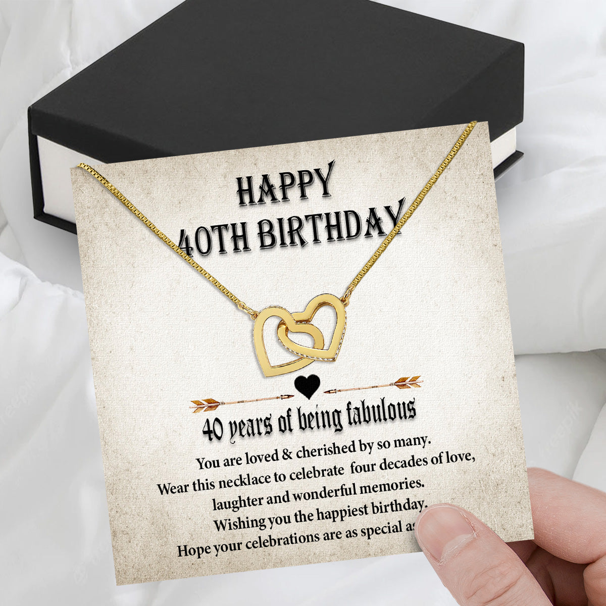 Necklace Gift For Happy 40 Birthday