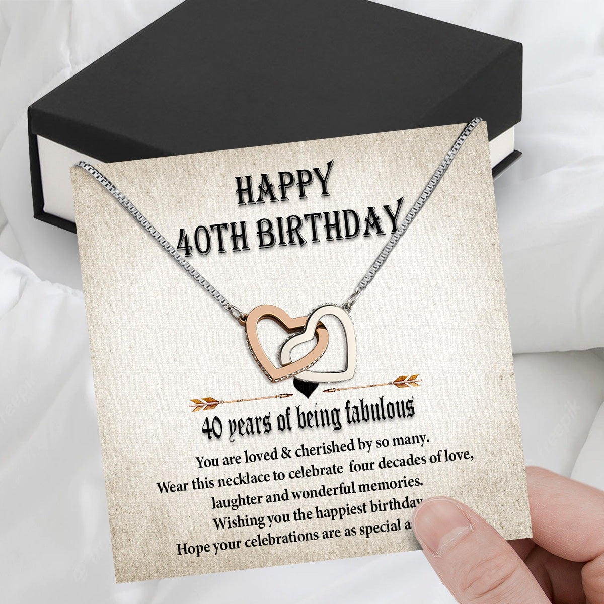 Necklace Gift For Happy 40 Birthday