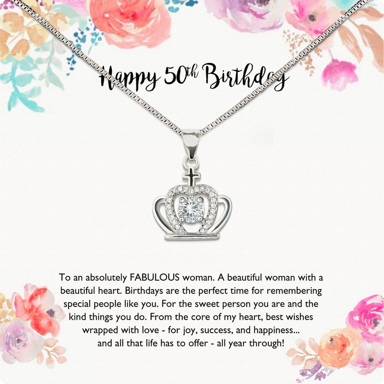 Necklace Gift For Happy 50 Birthday