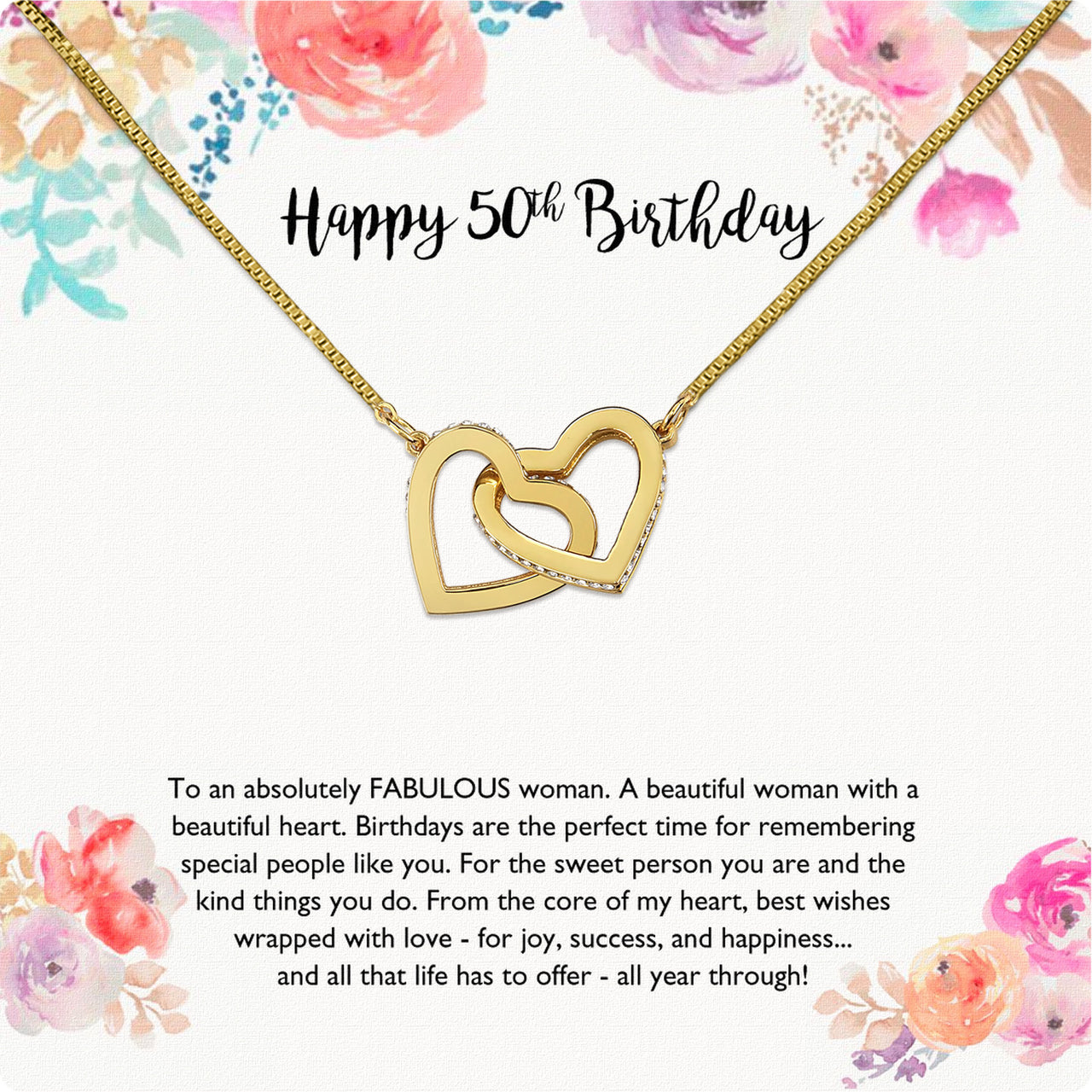 Necklace Gift For Happy 50 Birthday