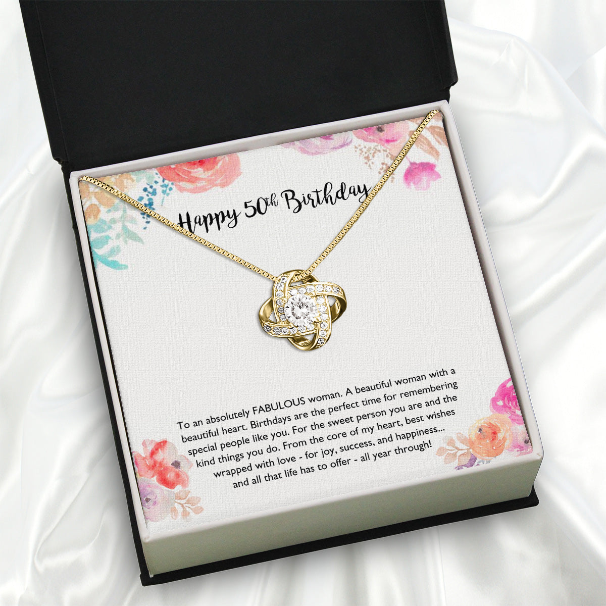 Necklace Gift For Happy 50 Birthday