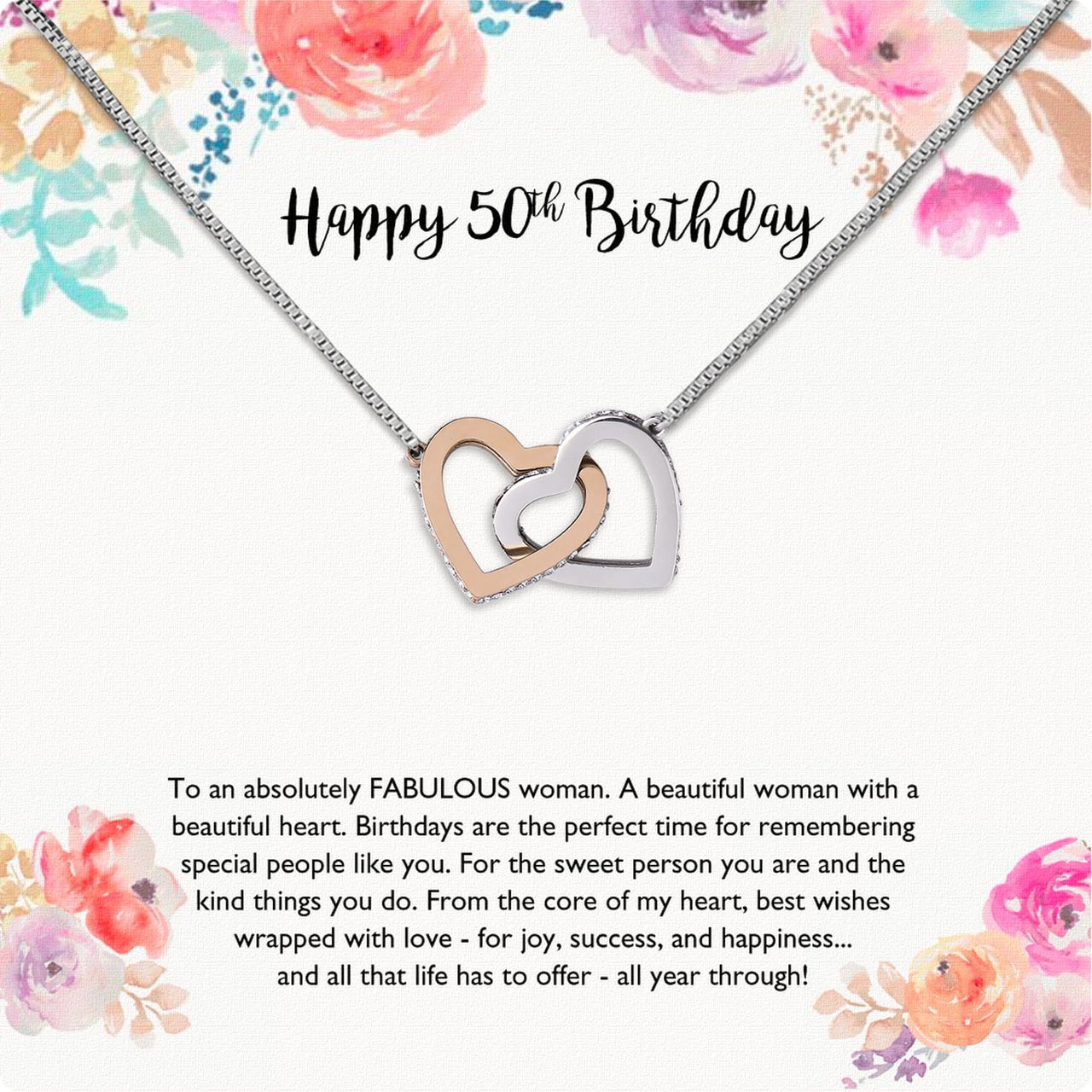 Necklace Gift For Happy 50 Birthday