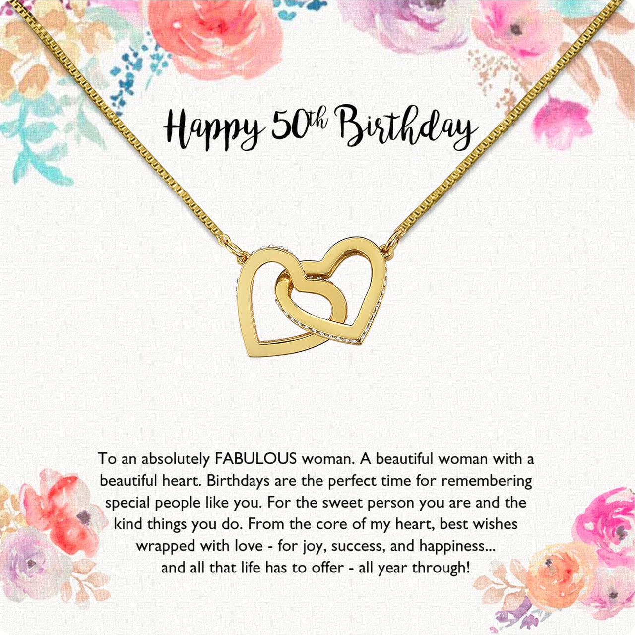 Necklace Gift For Happy 50 Birthday