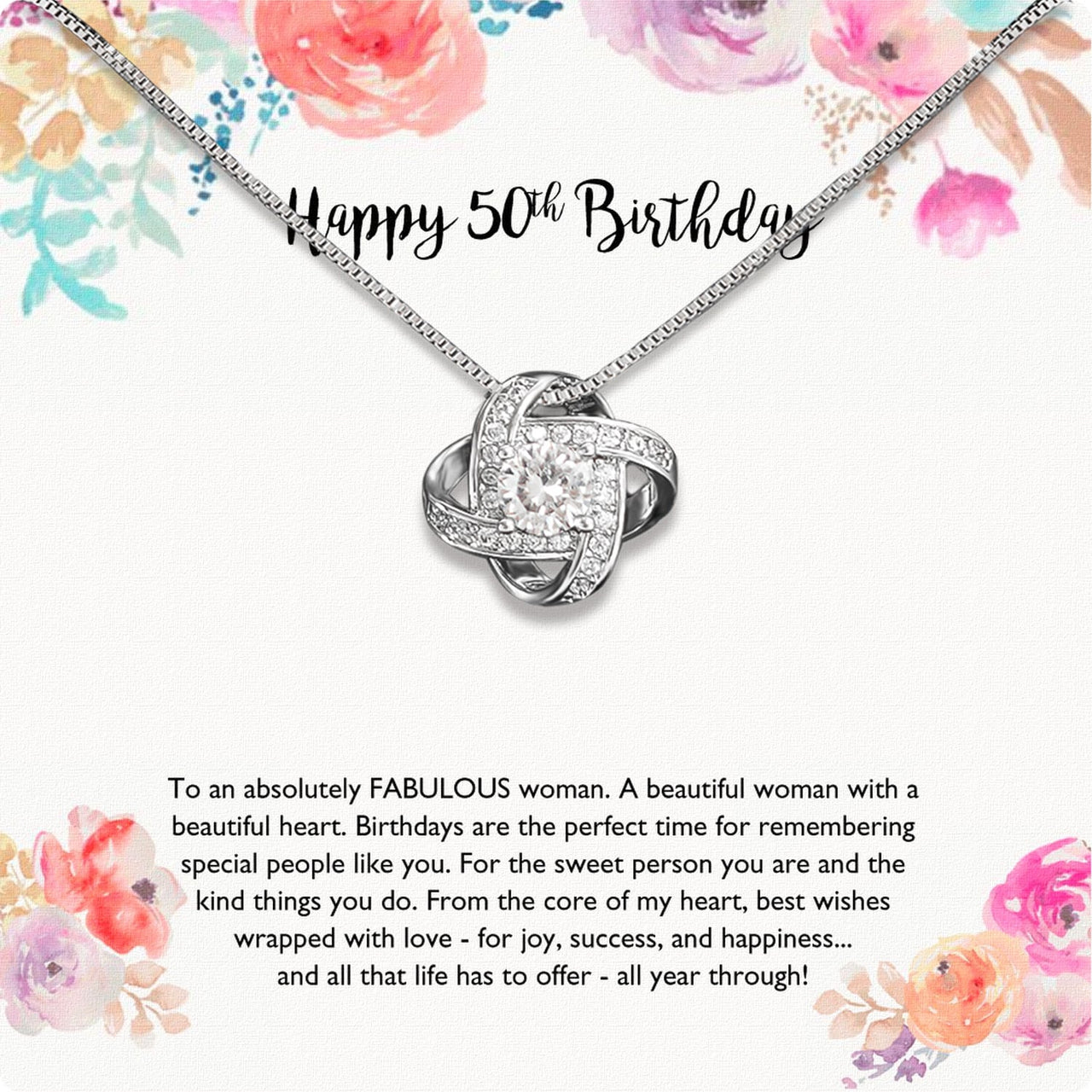 Necklace Gift For Happy 50 Birthday