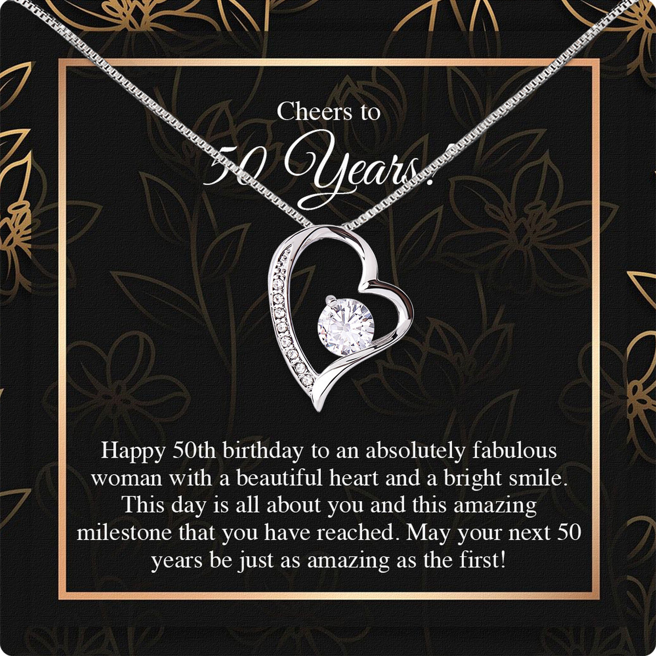 Necklace Gift For Happy 50 Birthday