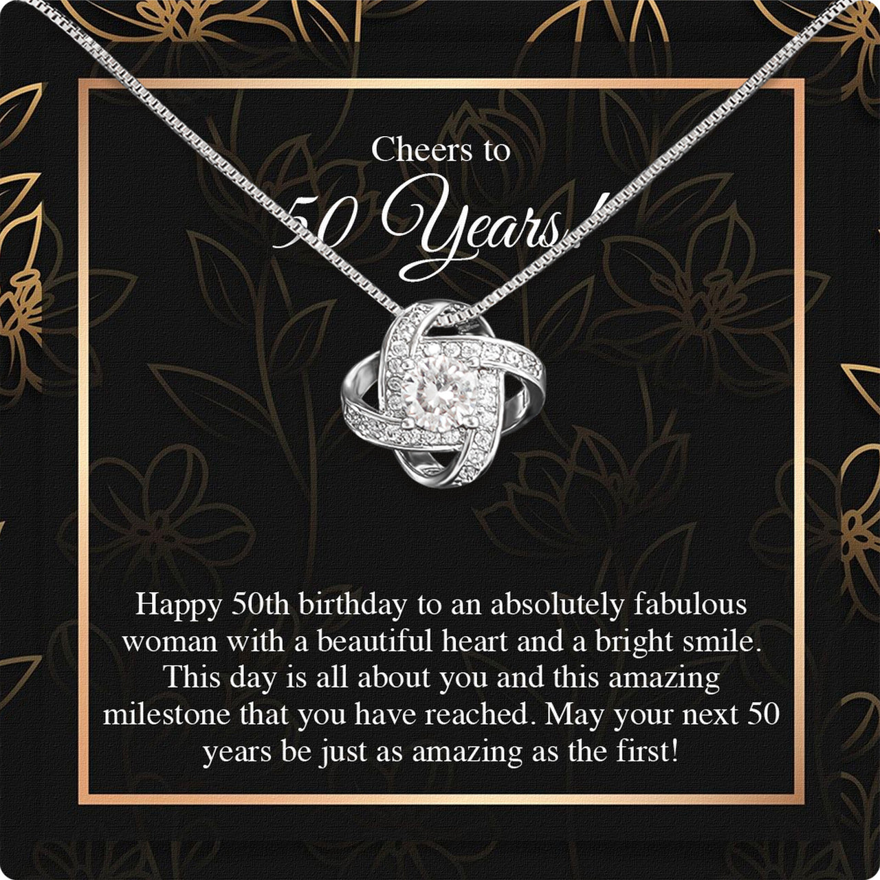 Necklace Gift For Happy 50 Birthday