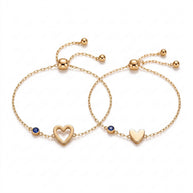 Heart Bracelet Matching Set With Birthstone